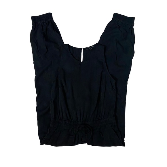Banana Republic Black Sleeveless Jumpsuit Elastic Drawstring Waist Jogger Size 4 - Picture 4 of 11